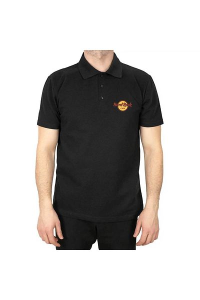 Z zepplin Hard Rock Cafe Polo Neck Black T-Shirt