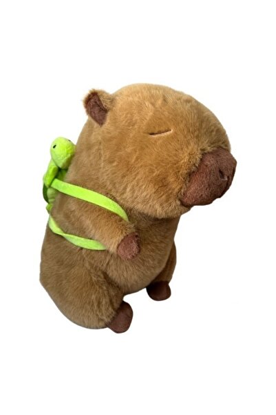 OEM Kapibara mare 37cm cu rucsac, jucarie de plus, multicolor