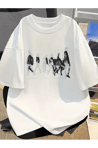 sole stories Premium Oversize Cut Short Sleeve Printed T-Shirt