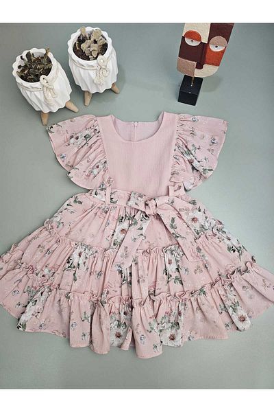 VİYOLİNA Chiffon Ruffle Dress