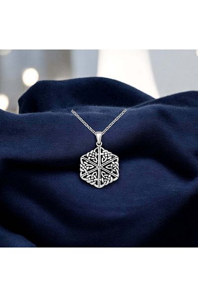 OEM Silver Pendant for Men with Celtic Motifs