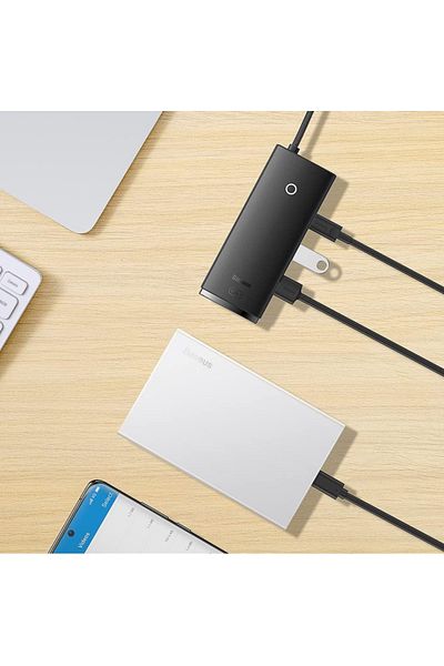 Baseus Baseus 6-Port Type-C Hub Lite Series with HDMI, USB3.0, Type-C Data, and SD/TF Ports