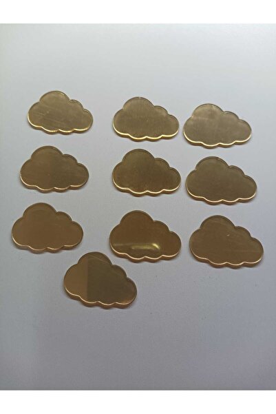 Şirin Lazer بلكسي مرآة ذهبية 4 سم من BULUT 10 قطع قطعة ديكور ذاتية اللصق