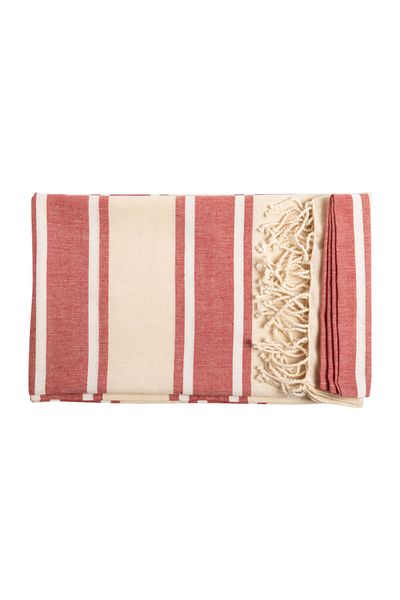 Natural Beach Towel Roșu, Cotton