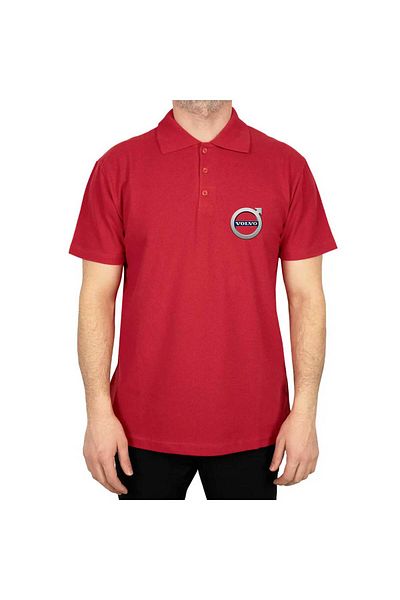 Z zepplin Volvo Logo Polo Neck Red T-Shirt