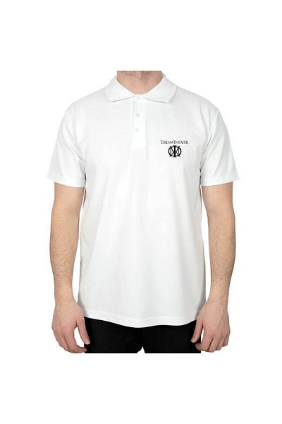 Z zepplin Dream Theater Logo Polo Neck White T-Shirt