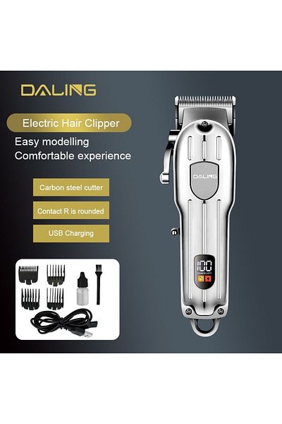 daling Aparat de tuns LCD cu afisaj digital, reincarcabil negru