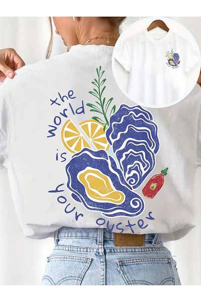 sole stories Premium Oversize Cut Short Sleeve Printed T-Shirt