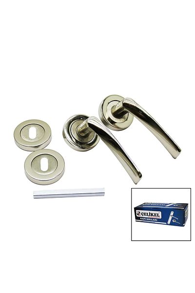 ALFA AKSESUAR 03 Çelikel-07 American Room Door Handle Nickel Satin