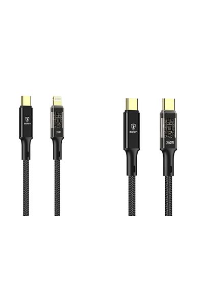 Spon Smart Charging and Protection Cables - Super Charging and Smart Protection for iPhone 15 and above and Android 220W
