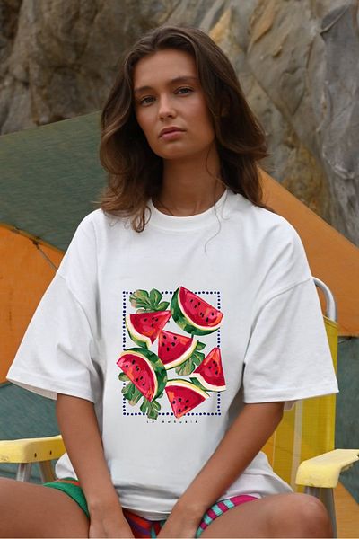 sole stories Premium Oversize Cut Short Sleeve Printed T-Shirt