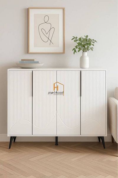 Al Saada Home Multi-Purpose Shoe Cabinet 120×35×95 - White