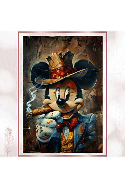 Komut Gangster Mickey - Puro ve Takım Elbiseli Pvc Tablo