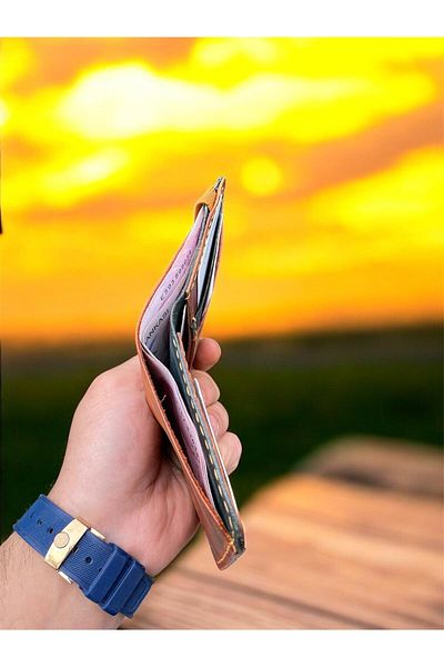 DERİONLİNE “Minimalist Elegance + Handcrafted + Full Security Leather Wallet