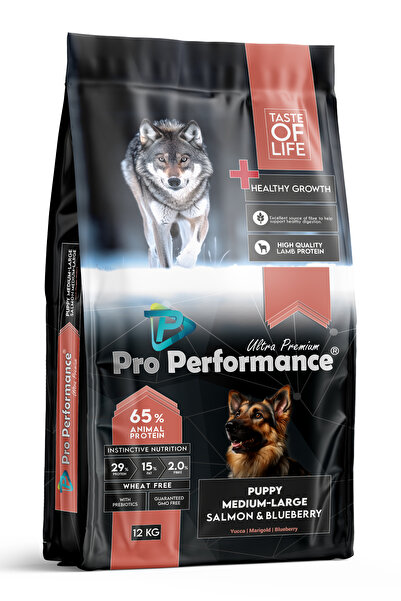 Pro Performance PUPPY DOG ORTA VE BÜYÜK IRK SOMONLU VE YABANMERSİNLİ 12KG