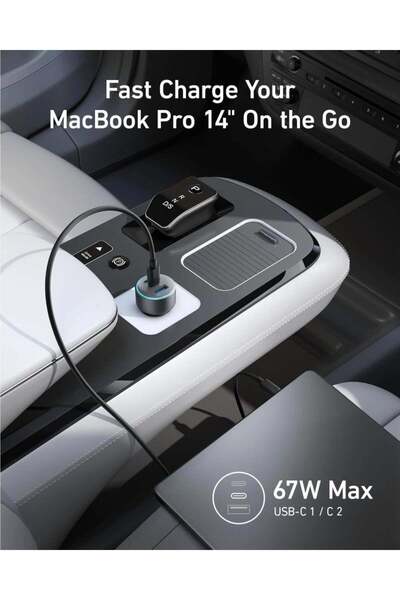 GENERAL Anker 67W Car Charger - Black: Power Delivery Technology