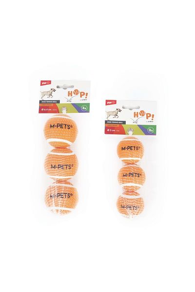 M-PETS Hop Tennis Ball Orange 5cm Set of 3