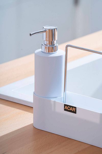 ACAR Astoria Acrylic Brushed Liquid Soap Dispenser Set