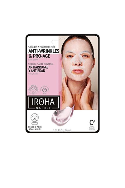 Iroha Masca faciala tip servetel cu colagen 100% COTTON FACE & NECK MASK 30 ml