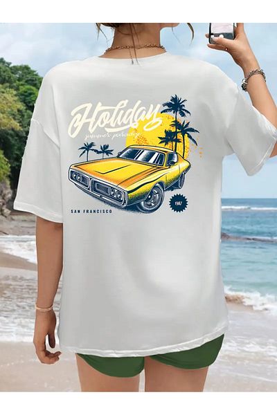 sole stories Premium Oversize Cut Short Sleeve Printed T-Shirt
