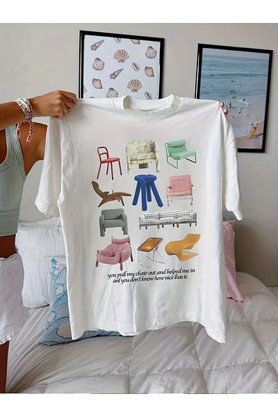 sole stories Premium Oversize Cut Short Sleeve Printed T-Shirt