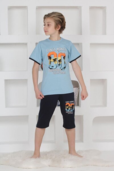 Minigimin Cicileri بدلة كابري للأولاد منقوشة من ميني مي (11-14 سنة) سانتا مونيكا - أزرق