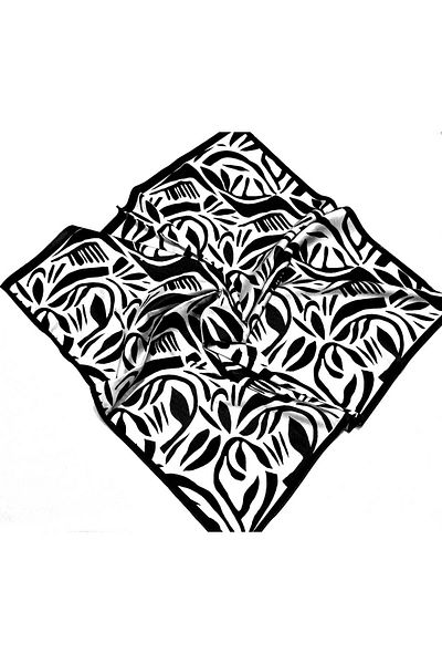 SOFT AKSESUAR Satin Patterned Scarf Bandana