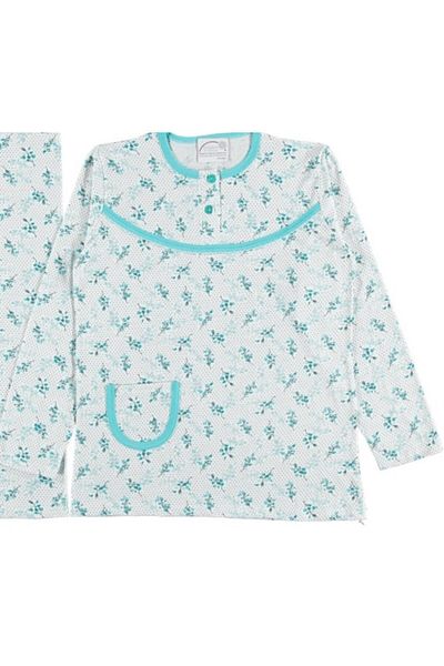 bipamuk Nora Line Design Women's Two Button Pajamas Suit Cotton Summer M–Xxl
