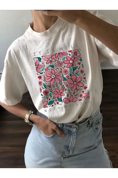 sole stories Premium Oversize Cut Short Sleeve Printed T-Shirt