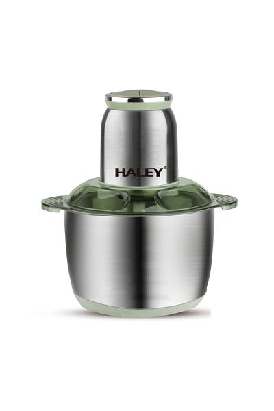HALEY Electric Chopper 1000w, 4 Stainless Steel Blades, 5l Full Stainless Steel Bowl, 2 Speeds