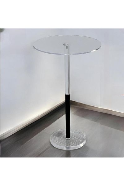 Gharaib Al Tuhaf NEVA Round Service Table with Modern Design - Clear Acrylic