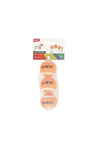 M-PETS Hop Tennis Ball Orange 5cm Set of 3