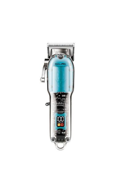 daling Aparat de tuns transparent LCD cu afisaj digital, reincarcabil bleu