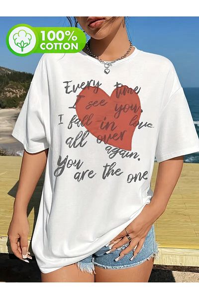 sole stories Premium Oversize Cut Short Sleeve Printed T-Shirt