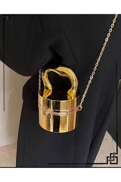 La Saade Luxe Capsule İcon- Gold Metalic Lux Bag