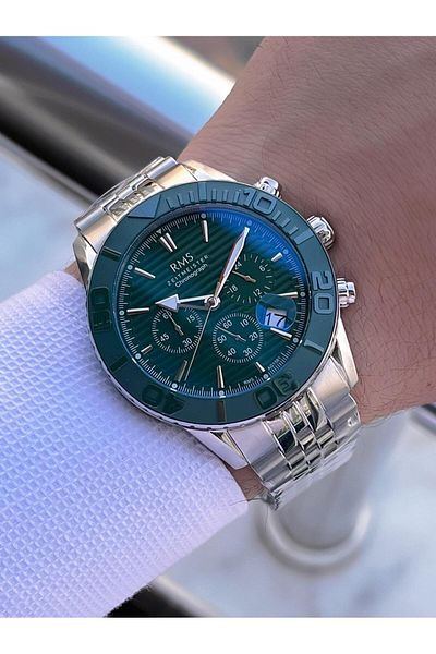 RMS Romanson 2 Year Guarantee Steel Band Steel Case 5 Atm Water Resistant Men Wristwatch Ag1561.03