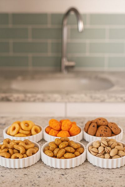 GLUS Set of 6 Acrylic Snack Bowls - 250 ml
