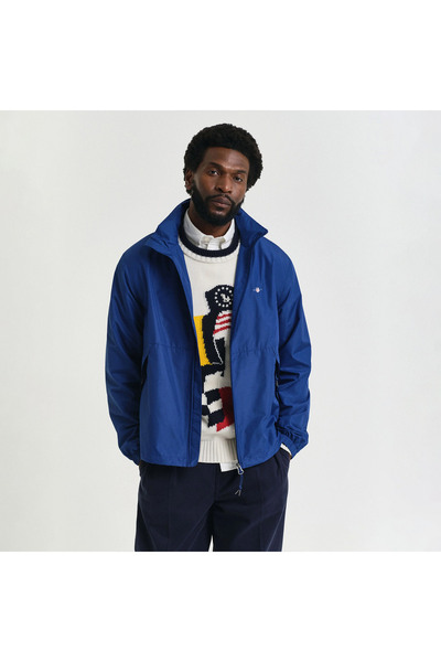 Gant Erkek Lacivert Regular Fit Kapüşonlu Rüzgarlık