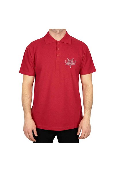 Z zepplin Dark Funeral Polo Neck Red T-Shirt