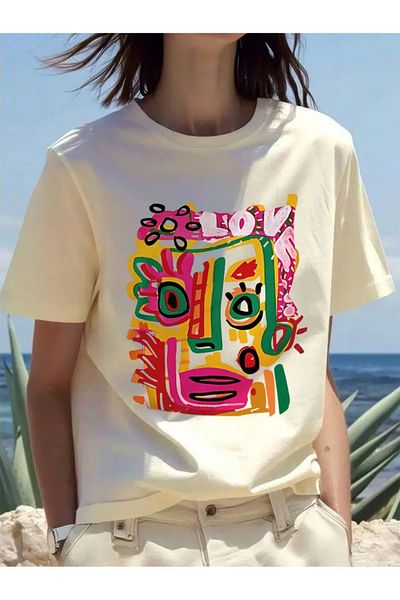 sole stories Premium Oversize Cut Short Sleeve Printed T-Shirt