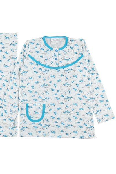 bipamuk Nora Line Design Women's Two Button Pajamas Suit Cotton Summer M–Xxl