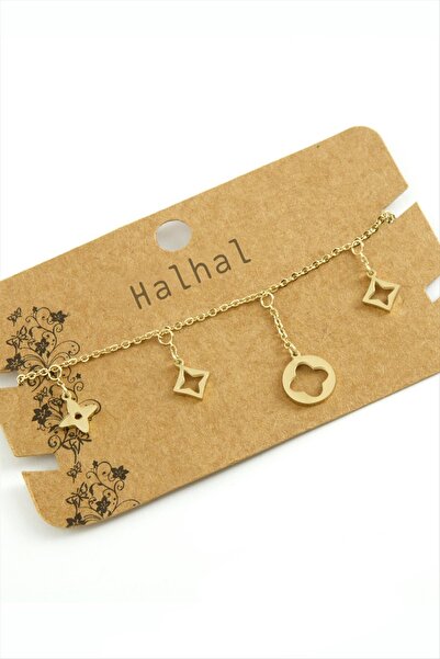 Marsilyan Flower Luxury Steel Anklet