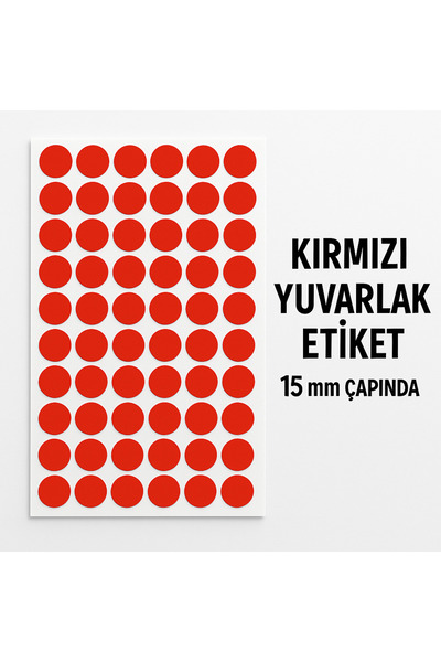 Kalite Barkod Okrugla etiketa 15 mm crvena 1890 komada etiketa - Kvalitetan b...