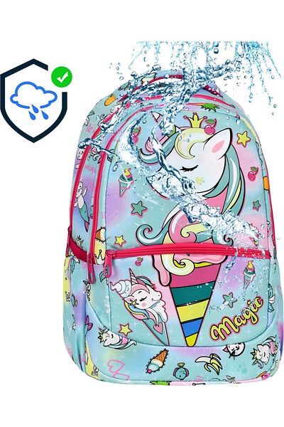 Çanta Limanı Green Magic Unicorn Figured Girl Primary School Backpack + Lunchbox (2305)