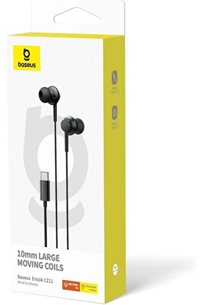 Baseus Baseus CZ11 Wired Earphones with Type-C Port - Black