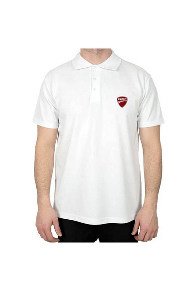 Z zepplin Tricou alb cu guler polo cu logo Ducati Multistrada