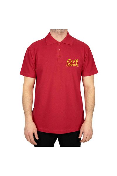 Z zepplin Ozzy Osbourne Polo Neck Red T-Shirt