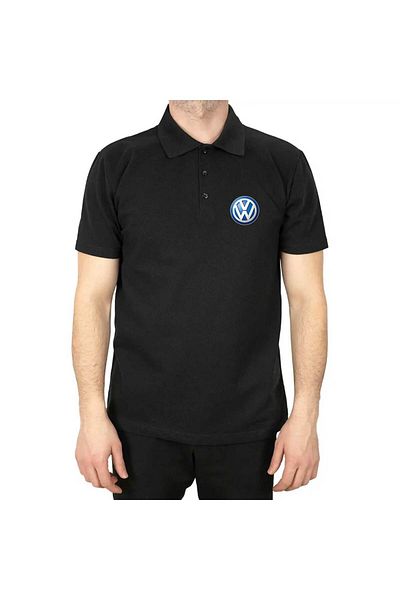 Z zepplin Μαύρο T-shirt Volkswagen Logo Polo Collar