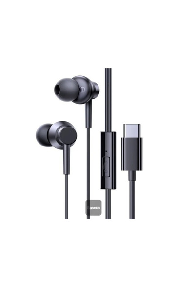 Baseus Baseus CZ11 Wired Earphones with Type-C Port - Black