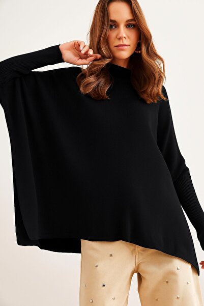 Marvine Women's Oversize Poncho Model Loose Knitwear Sweater